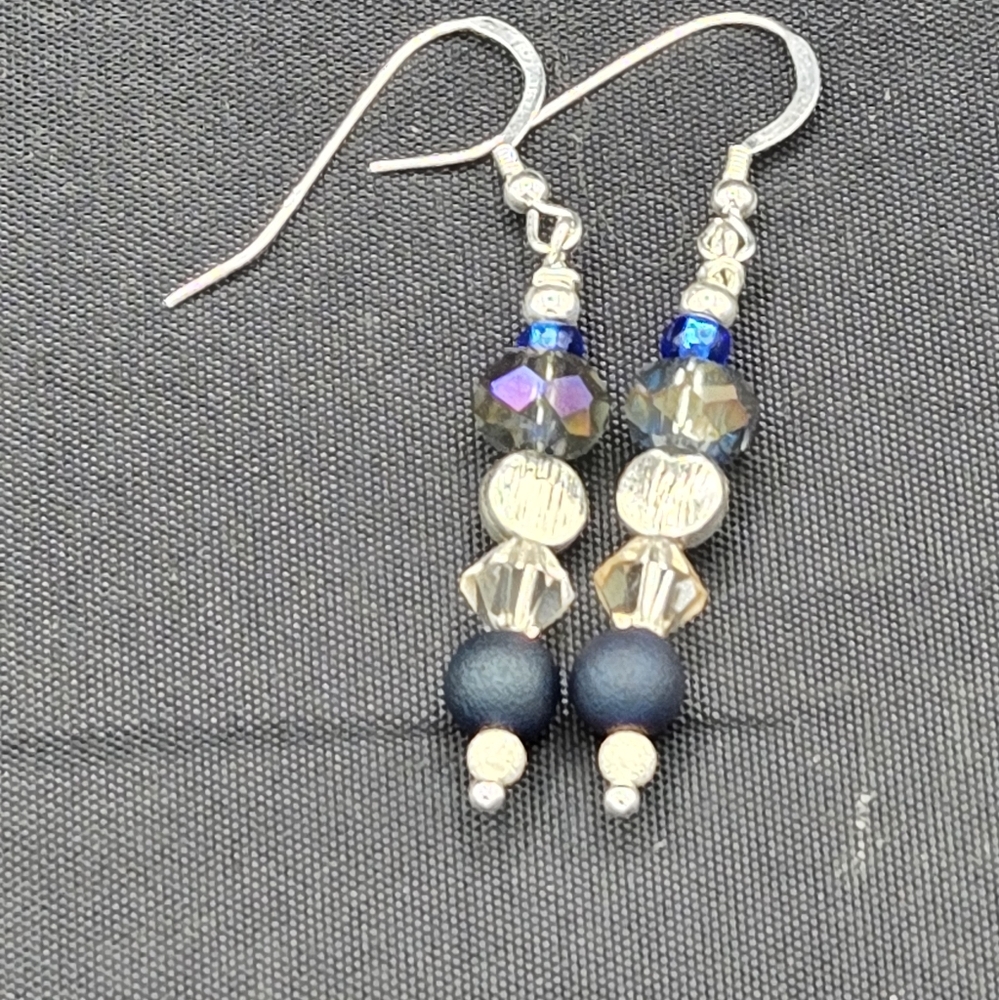 Stardust Blues Earrings:Where celestial beauty meets bohemian chic.